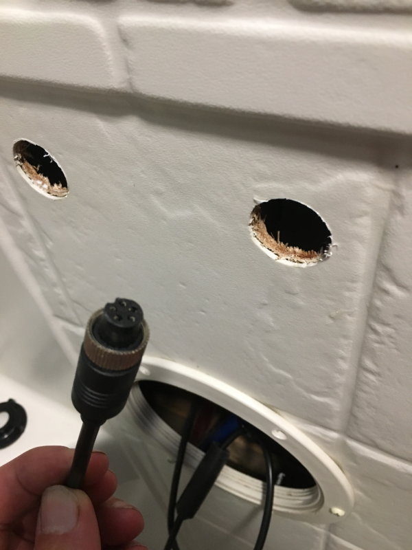 Backup Camera Cable came loose during shower faucet install