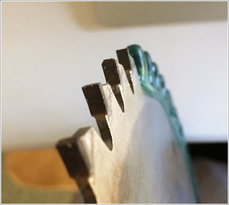Triple grind blade required for solid surface