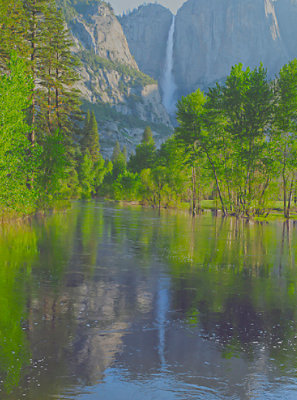 The Merced River, Yosemite Falls.
