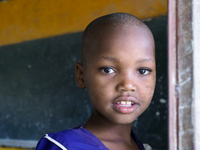 Through the Classroom Window - Maasai Schoolgirl