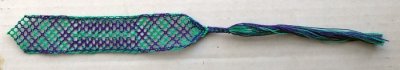 torchon bookmark green/purple