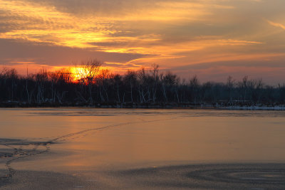 Sunset on Ice