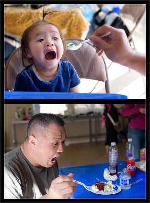 Ezra, Uncle Larry, and Cake