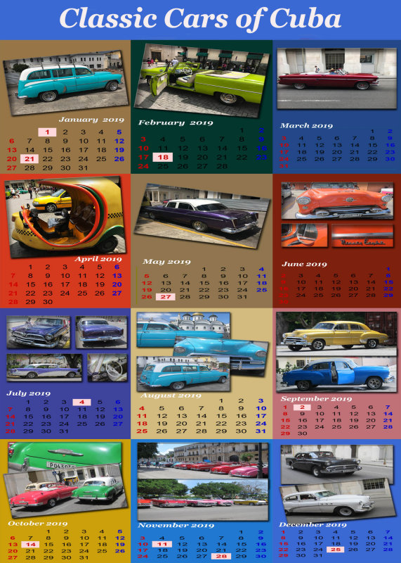 David's 2019 Auto Calendar