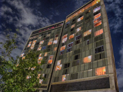 Eye Full Tower at Night, Viewed From Highline