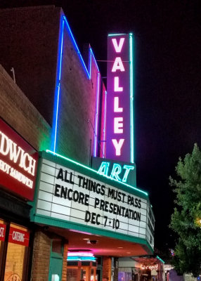 Valley Art Theater at Night