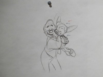 Geppetto Hugs Pinocchio 