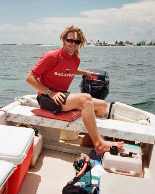 Marcus in boat