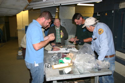 Peregrine Falcon banding: banding team in motion!