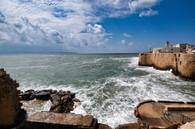 The Turkish wall of the old city of Acco.