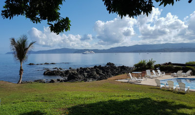 Poolside view at the Drake Bay Wilderness Reserve 