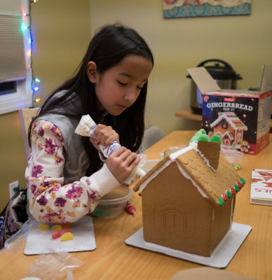 P1150803 Kira working on gingerbread house