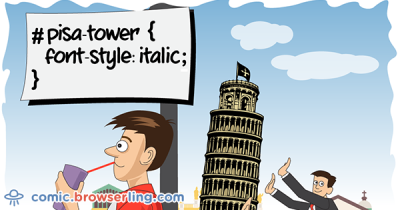Tower of Pisa - CSS Humor