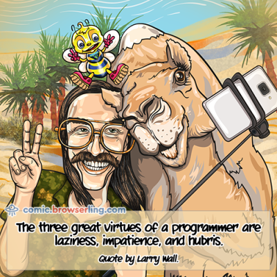 Larry Wall - Jokes about programmers, web development, and web browsers