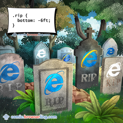Graveyard - Jokes about programmers, web development, and web browsers