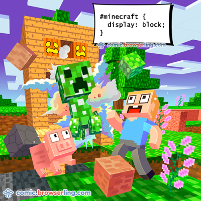 Minecraft - Jokes about programmers, web development, and web browsers