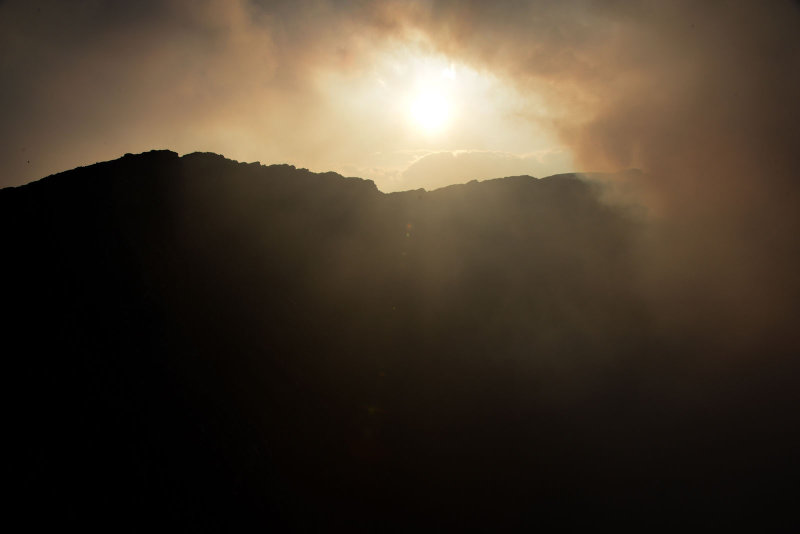 Sunset from the rim camp, Nyiragongo