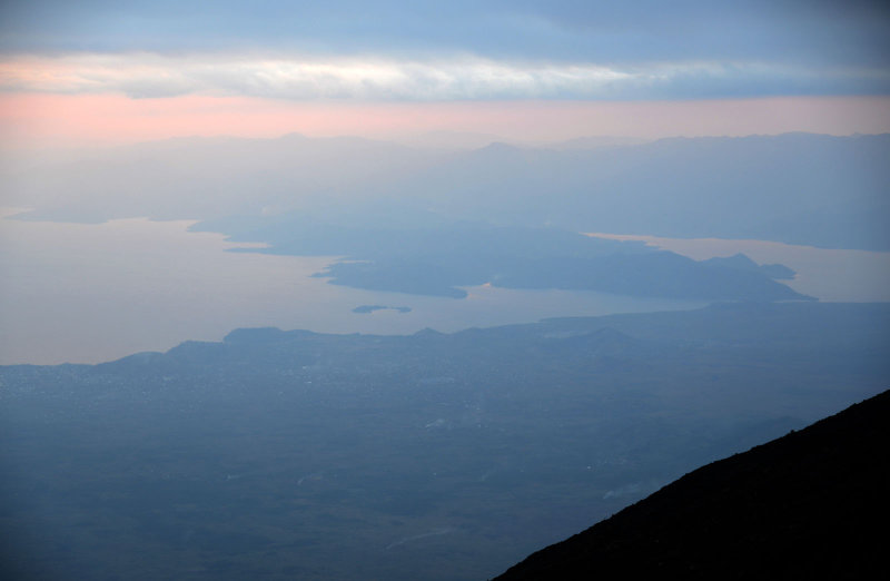 Lake Kivu, Democratic Republic of Congo, from Nyiragongo