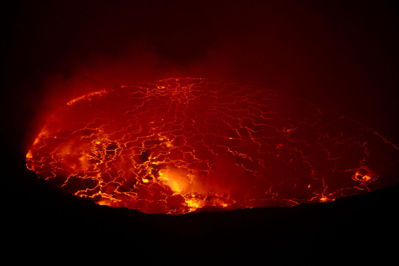 When clear, the lava lake resembles a massive bloodshot eye