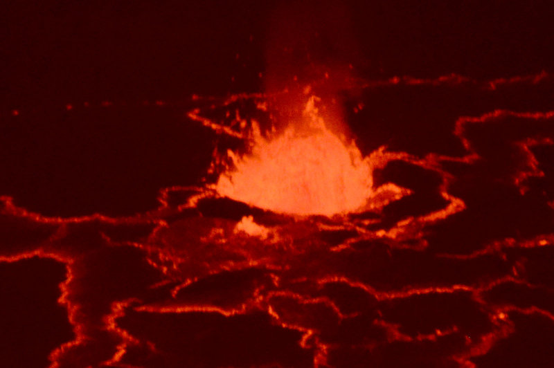 Lava fountain, Mount Nyiragongo