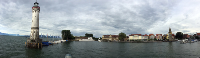 Panorama of the Lindau Harbor, Lake Constance
