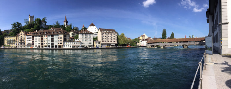 Panorama of Lucerne with the Spreuerbrcke 