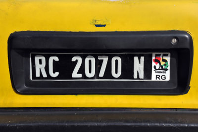 Republic of Guinea license plate