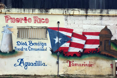 Puerto Rico flag mural, Aguadilla