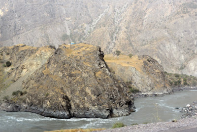 Afghanistan across the Panj River - weve followed this border for 650 km