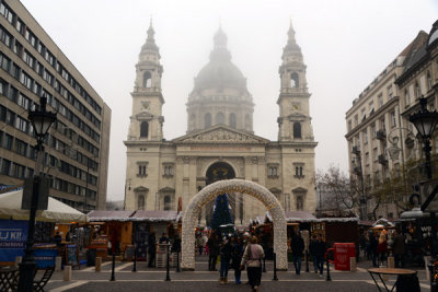 Christmas Market at St. Stephens Basilica, Budapest
