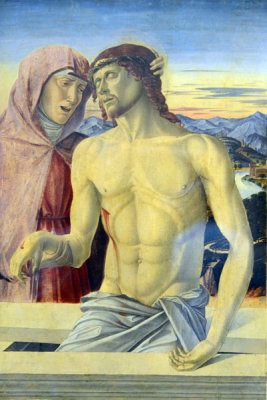The Virgin with the Body of Christ, late 15th-early 16th C., School of Giovanni Bellini, Venice