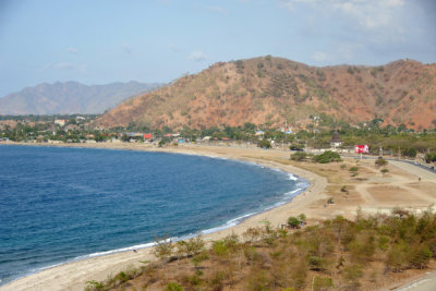 Tasi Tolu Beach and Dili Rock seen from the Papal Monument