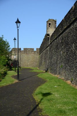 Walkway along the south wall