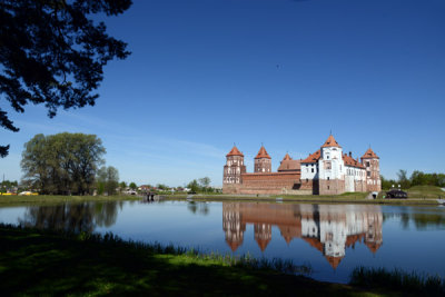 Mir Castle from across the lake
