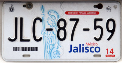 Mexican License Plate - Jalisco