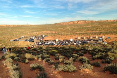 Horseshoe Bend parking lot near sundown... 20170405_9400