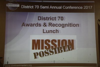 2017 District70 Semiannual Awards Lunch and Business session