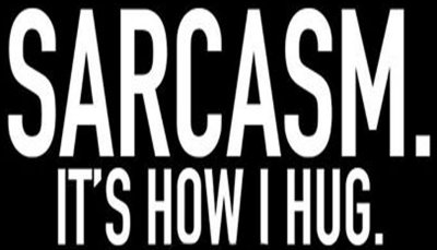 sarcasm - sarcasm its how I hug.jpg