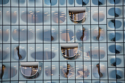 Windows of building in Hamburg