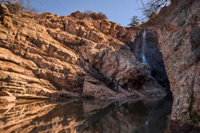 Post Oak Falls, Wichita Mountains, Oklahoma. 