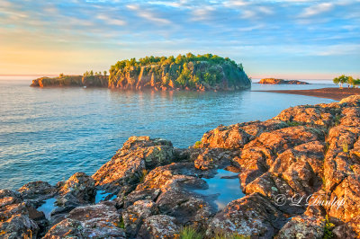 *** 113.62 -  Silver Bay: Rock Island View At Dawn 