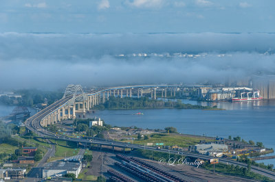 96.9 - Duluth Harbor: Fog -- Overlooking Blatnik Bridge 