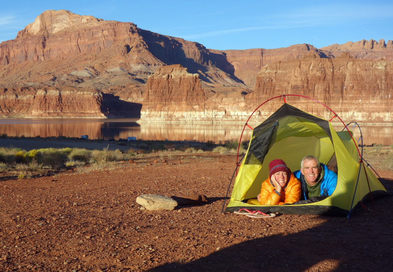 Camp at Hite before Dark canyon