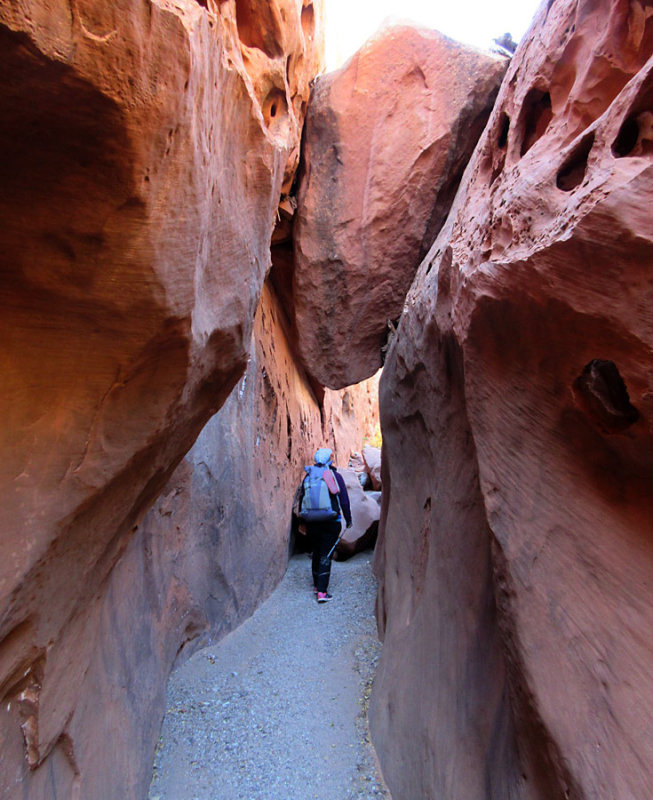 The canyon narrows nicely at the top