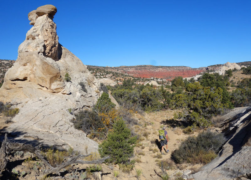 Hiking across from Yellow rock to the Paria