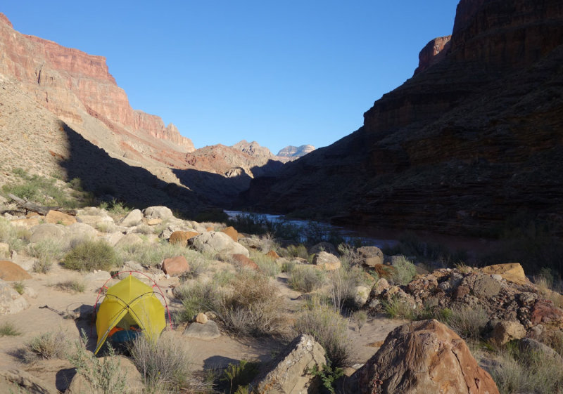 Oct 2018 Utah - Grand Canyon -Day 2 Camp at the confluence of Fishtail canyon with the Colorado River