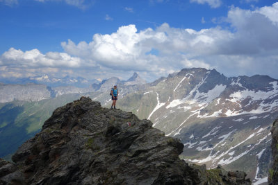 In the afternoon we climbed a peak above the hut - Inner Wetter Spitze - a great steep scramble