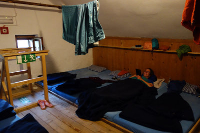 A typical dorm room in the Martin Busch Hutte