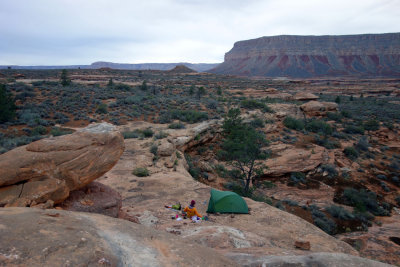Oct 2018 Utah - Grand Canyon Day 4 Our chosen campsite on the Esplanade
