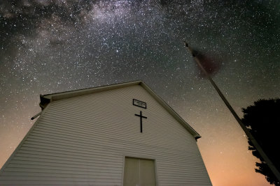 Milky Way over Fairview Church